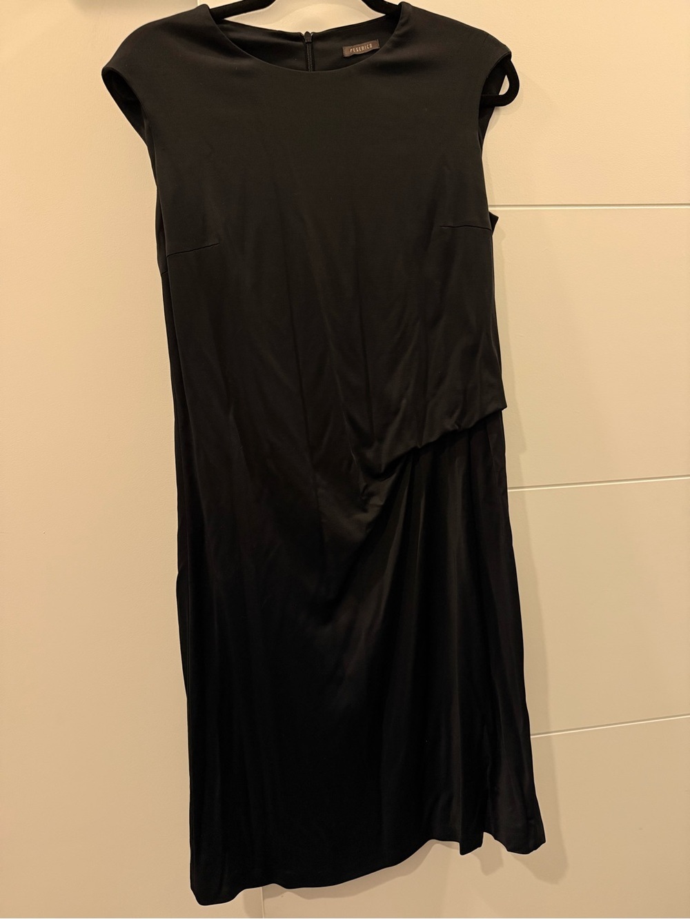 PESERICO Draped Cap-Sleeve Dress